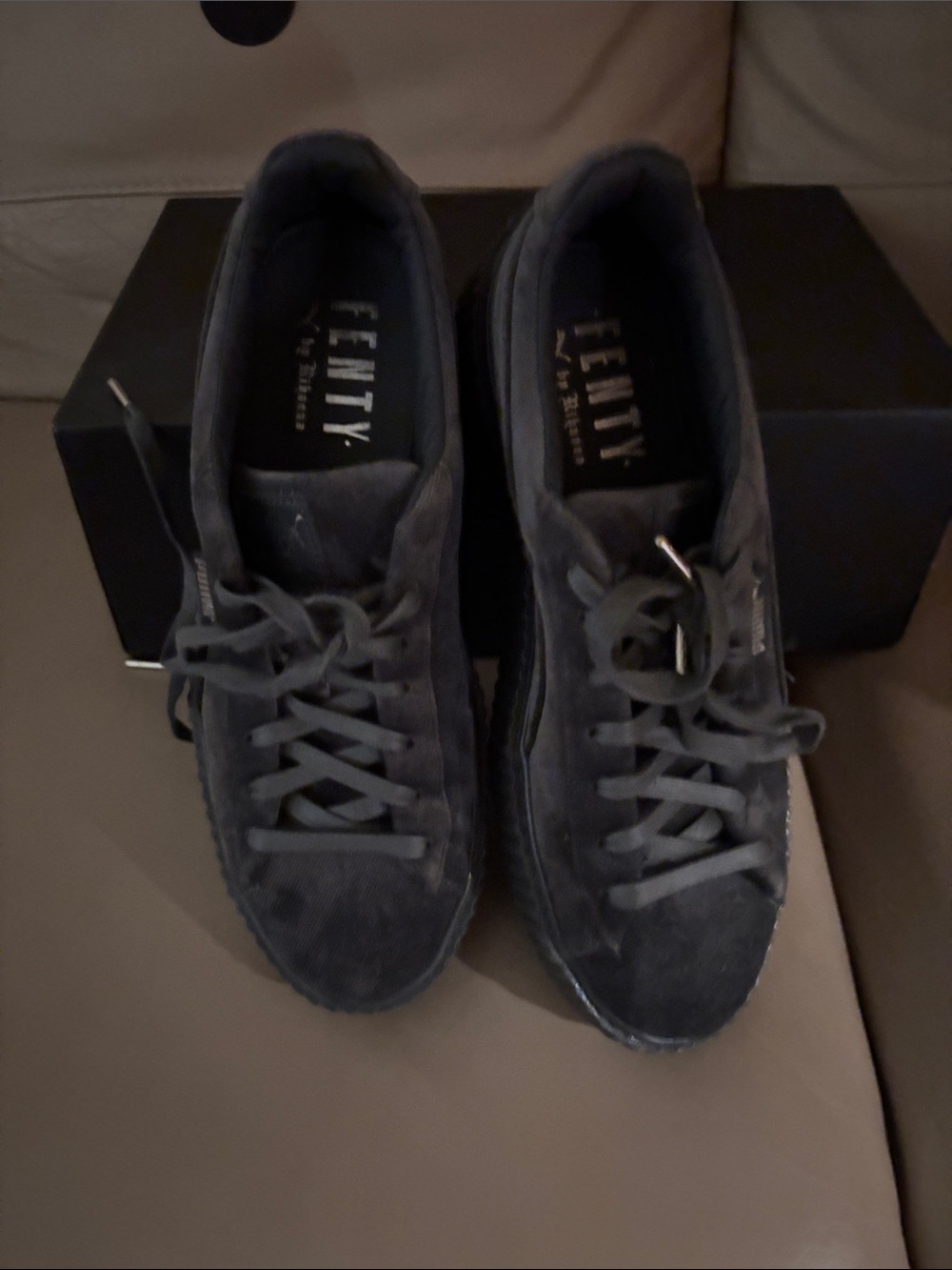 Puma Ribbed Sole Sneakers - Charcoal Gray